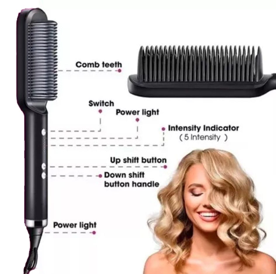 Cepillo Alisador Iónico Para Cabello