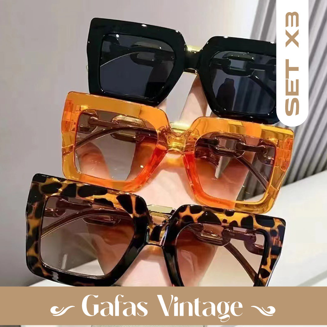 SET X 3 GAFAS DE SOL VINTAGE| Edición limitada 3 gafas por un solo precio