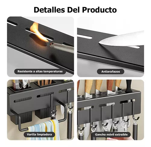 Organizador Utensilios Cocina Pared 60cm